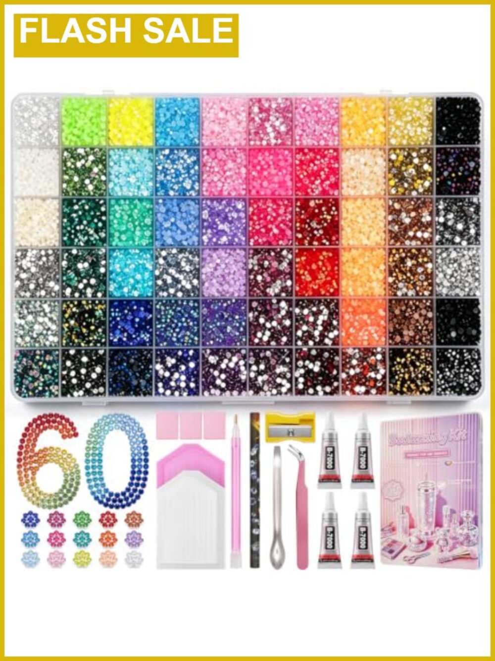 Resin Jelly Rhinestones Bedazzling Kit with B7000 Glue